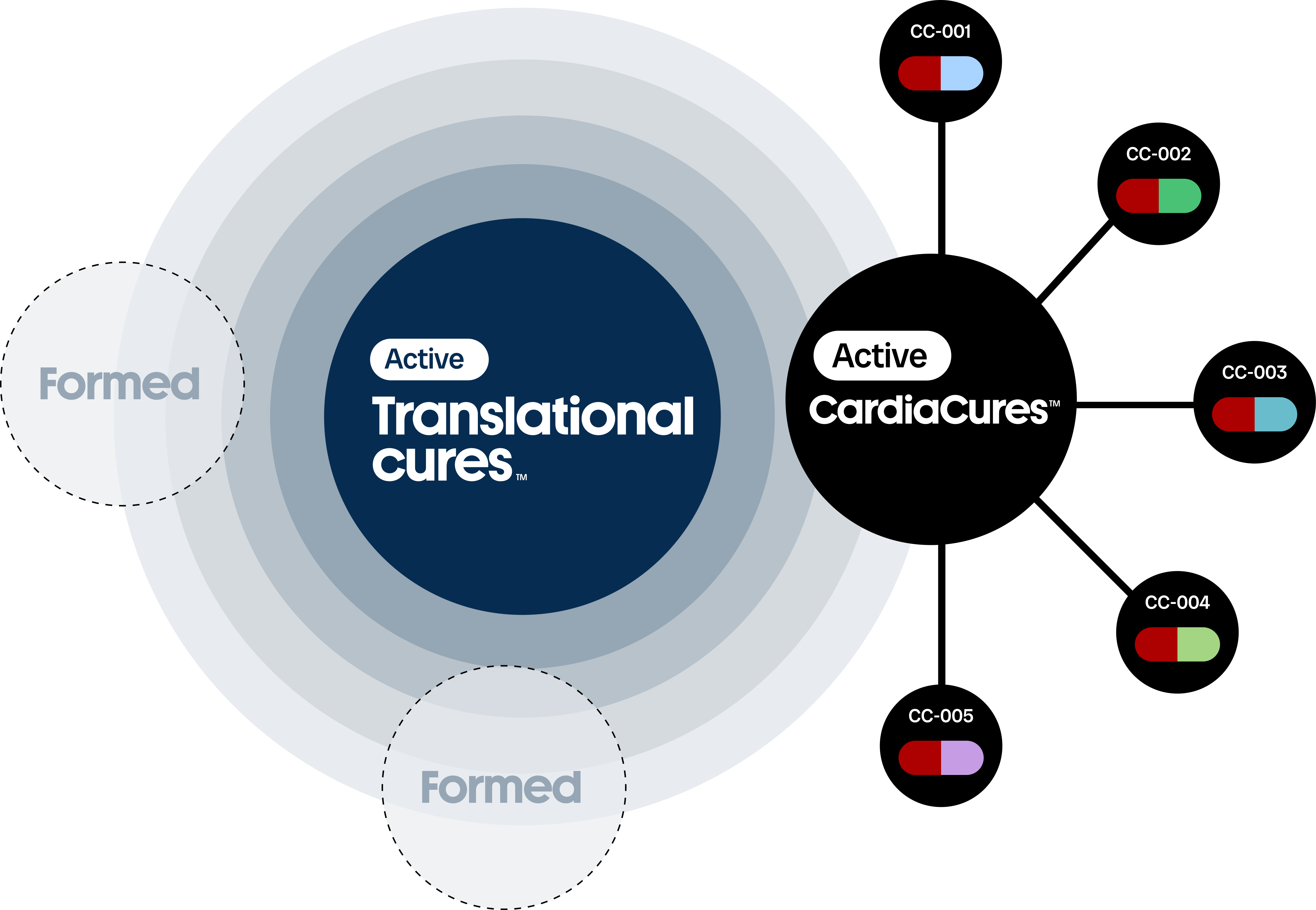 CardiaCures pipeline - CC-001 through CC-005